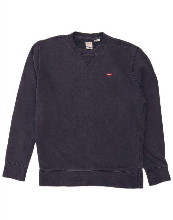 Levi's Herre Standard Fit Sweatshirt Jumper Medium Navyblå Bomuld