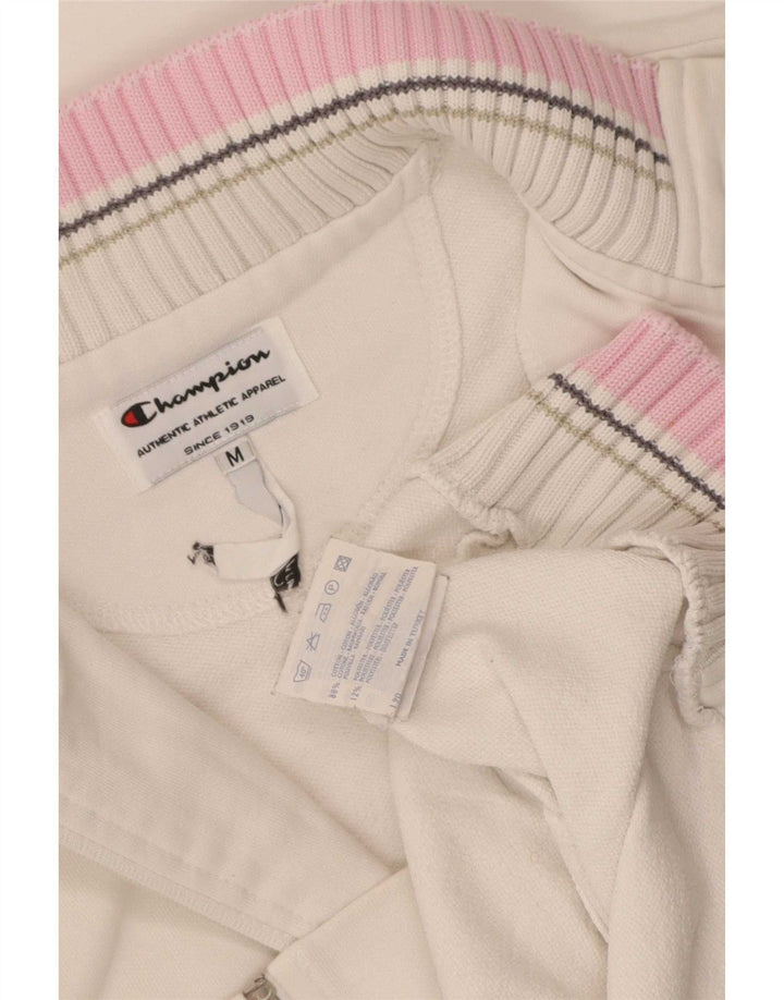 Champion Womens træningsdragt Topjakke UK 14 Medium White Colourblock Bomuld