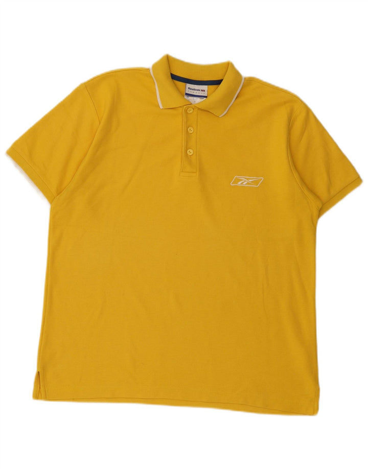 Reebok Herre Klassisk Polo Shirt Medium Gul Bomuld