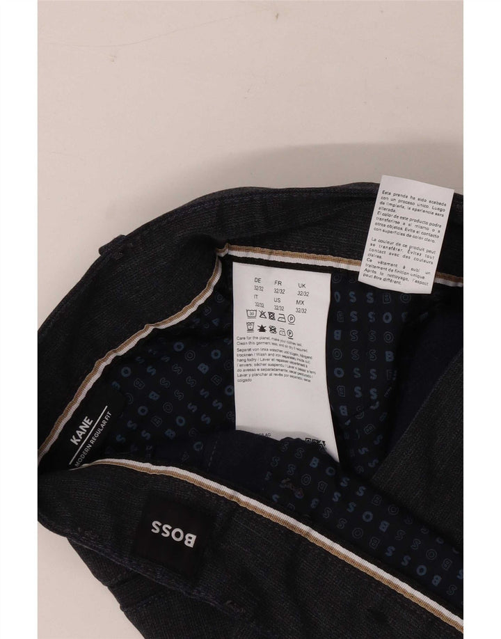 Hugo Boss Herre Kane Regular Fit Chinobukser W30 L32 Grå polyester