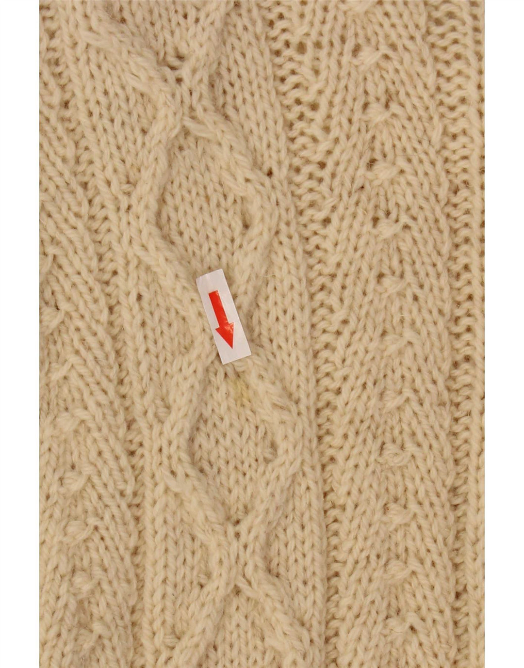 Vintage herre cardigan sweater stor beige