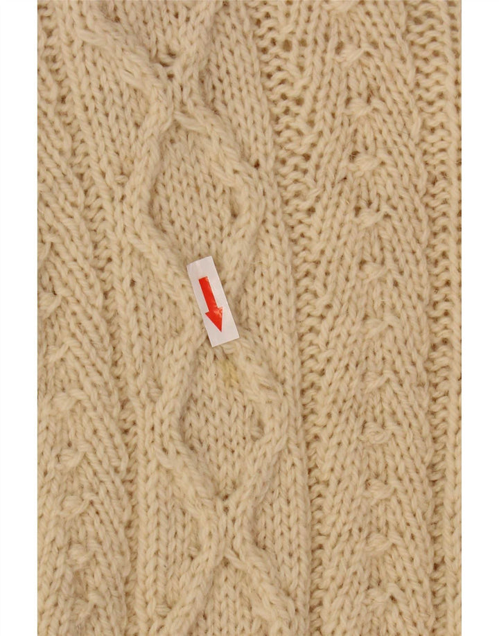 Vintage herre cardigan sweater stor beige