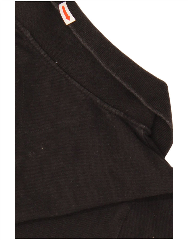 TOMMY HILFIGER Dame poloshirt UK 8 Small Black Bomuld