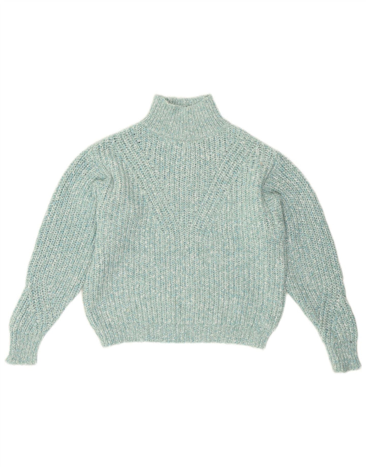 Marks & Spencer Dame Turtle Neck Sweater UK 10 Small Turkis