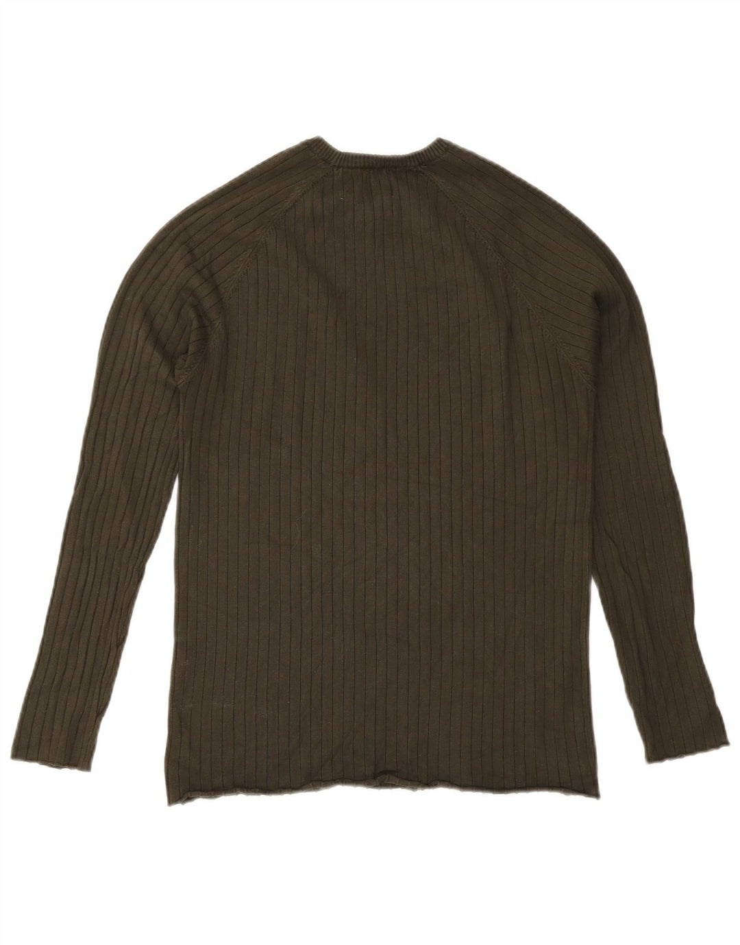 Zara Herre Crew Neck Jumper Sweater Large Khaki