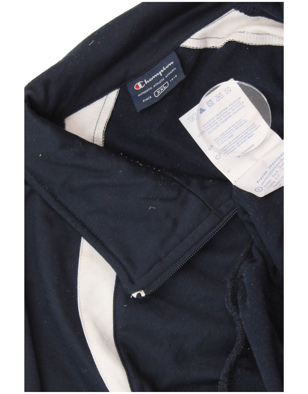 CHAMPION Træningsdragt til mænd Topjakke 2XL Marineblå Colourblock Polyester