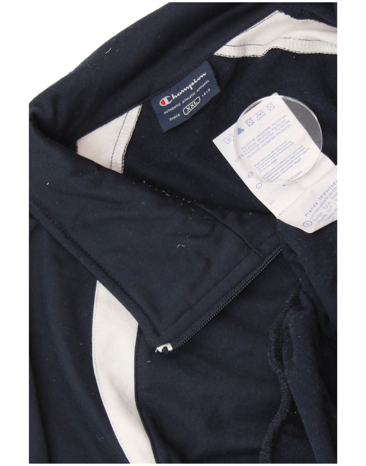 CHAMPION Træningsdragt til mænd Topjakke 2XL Marineblå Colourblock Polyester