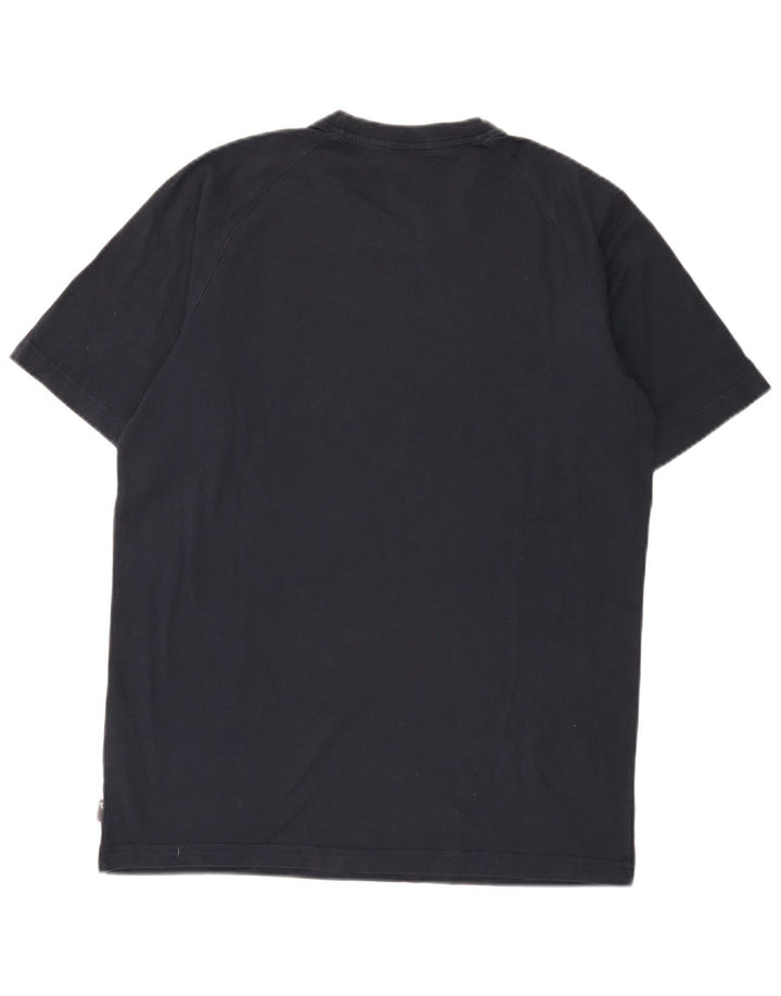 Adidas Herre grafisk T-shirt Top Medium Marineblå Bomuld