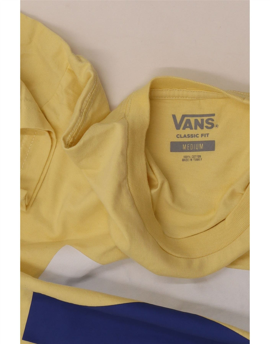 Vans Herre Classic Fit Grafisk T-Shirt Top Medium Gul Bomuld