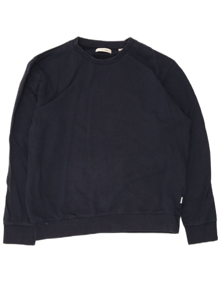 Jack & Jones Herre Sweatshirt Jumper XL Navyblå bomuld