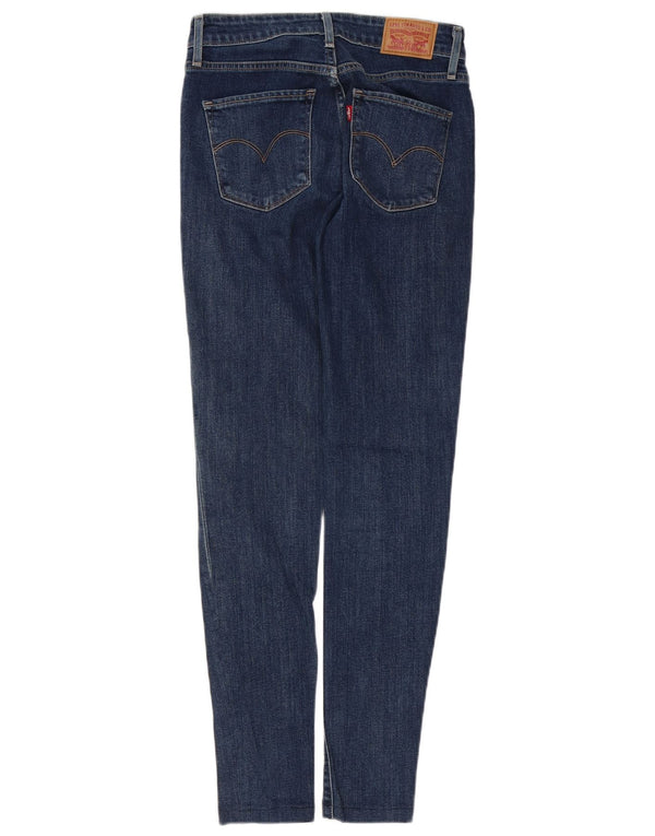 LEVI'S Dame 721 Skinny Jeans med høj talje W25 L29 Blå Bomuld