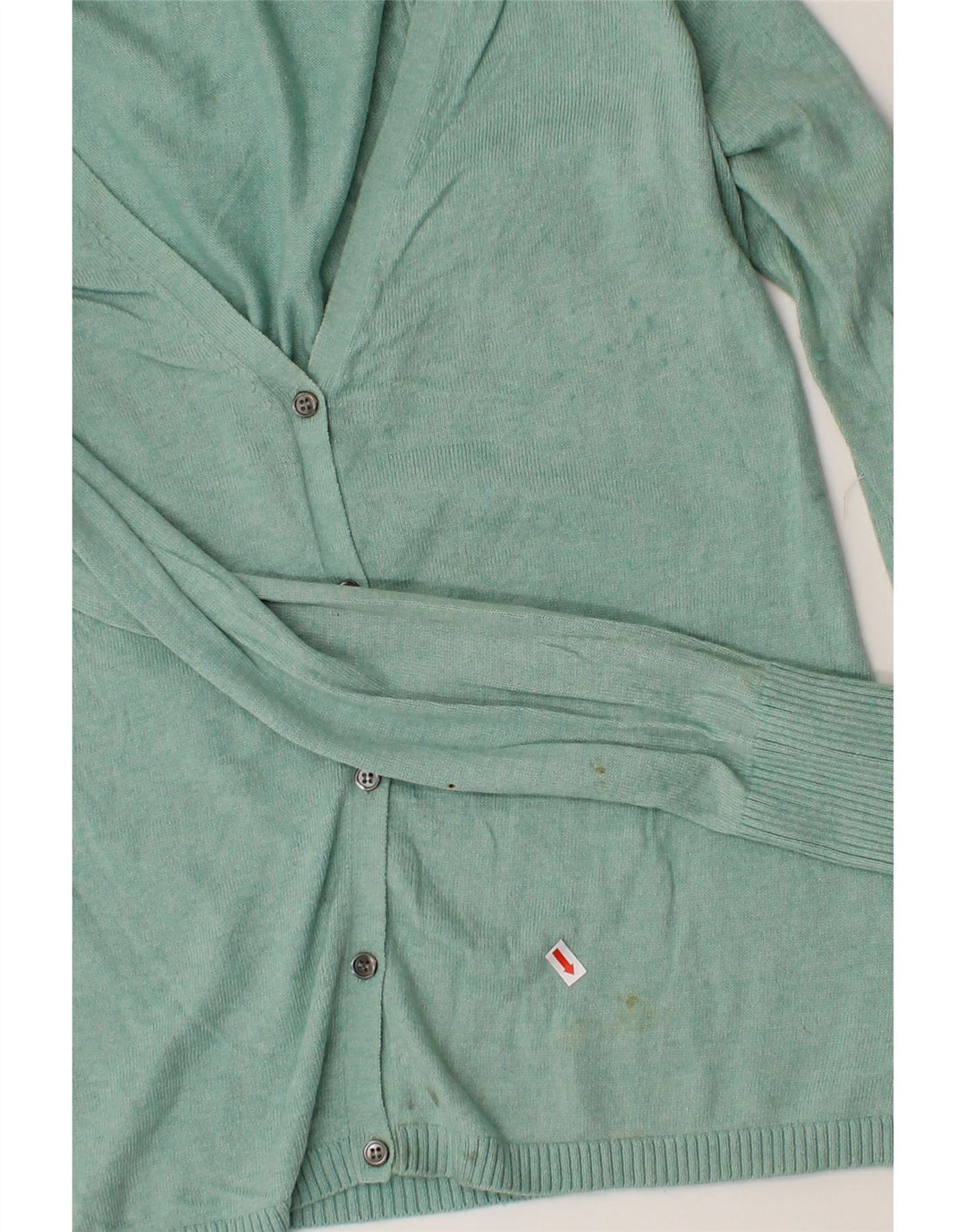 EDDIE BAUER Womens Cardigan Sweater UK 14 Large Turquoise Cotton Vintage Eddie Bauer and Second-Hand Eddie Bauer from Messina Hembry 