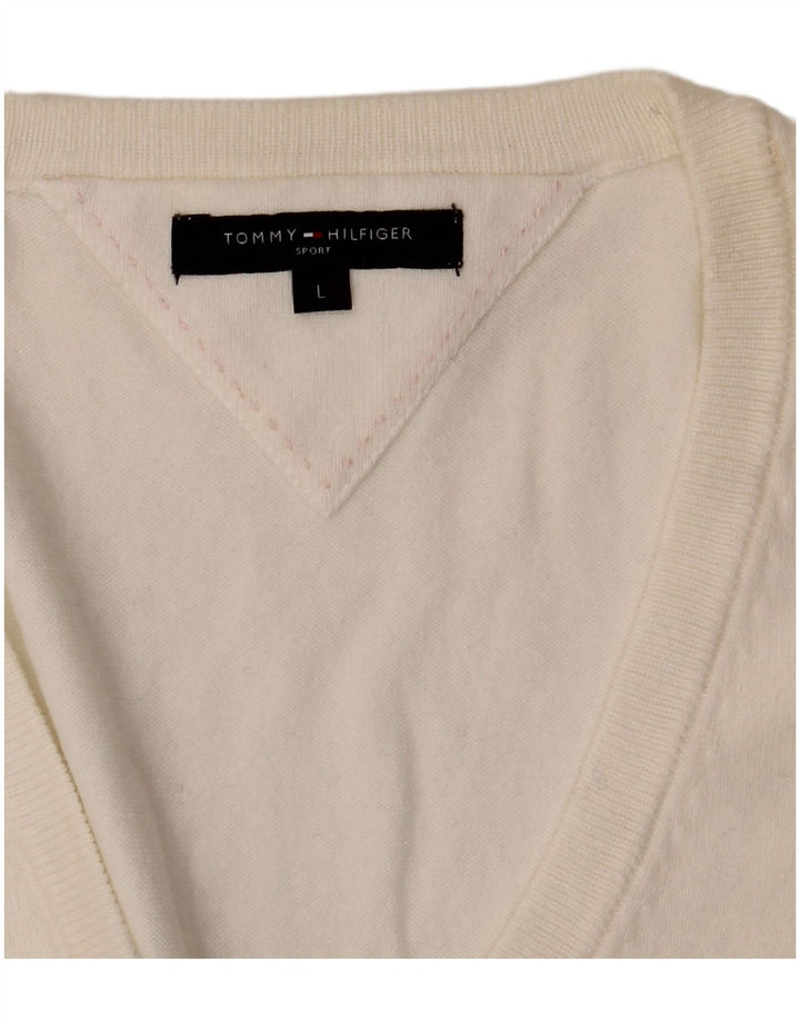Tommy Hilfiger Dame Vest Tank Top UK 14 Large White