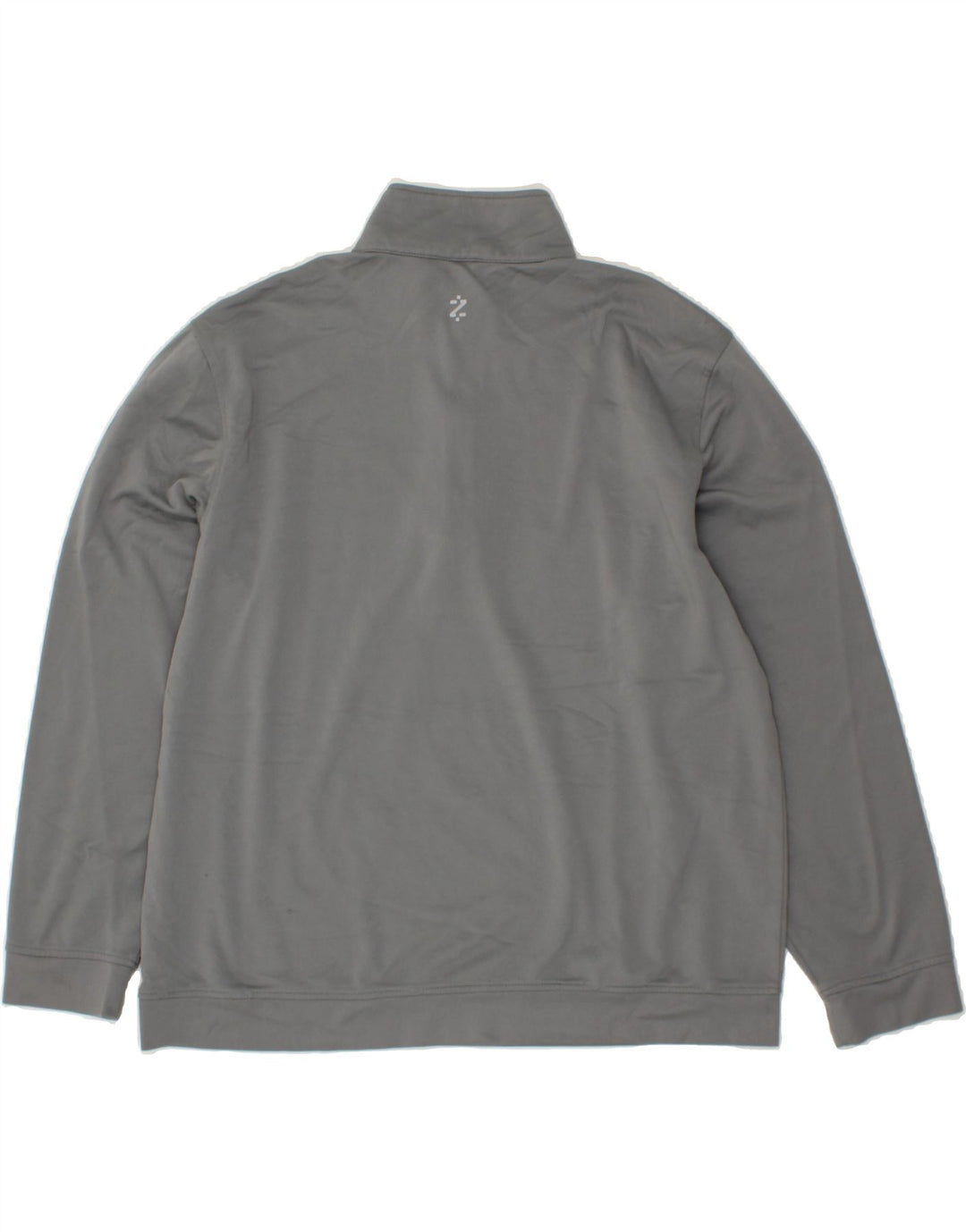 IZOD Mens Zip Neck Sweatshirt Jumper XL Grey Polyester Vintage Izod and Second-Hand Izod from Messina Hembry 