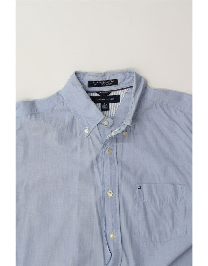TOMMY HILFIGER Mens Shirt Medium Blue Cotton Vintage Tommy Hilfiger and Second-Hand Tommy Hilfiger from Messina Hembry 