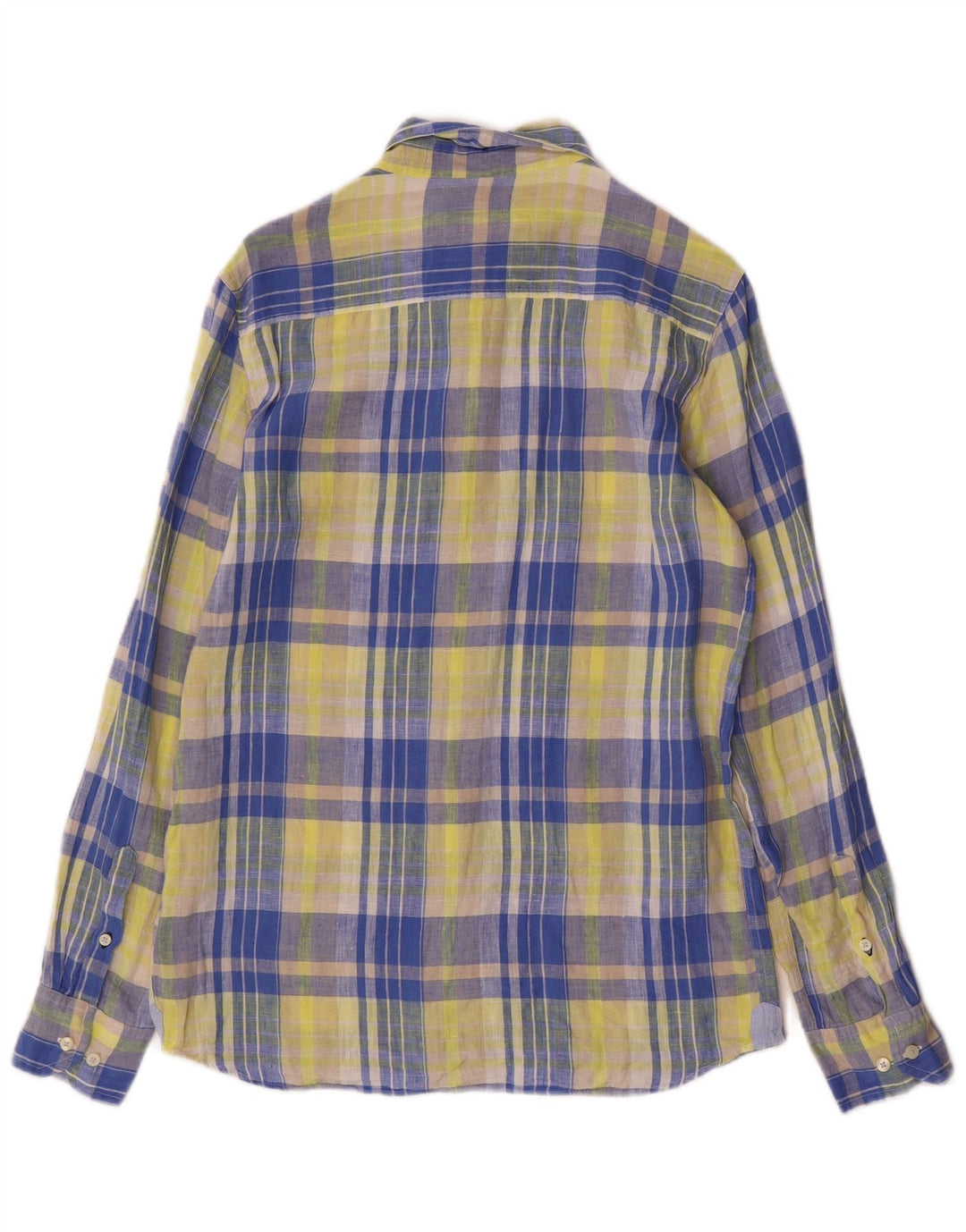 Massimo Dutti drengeskjorte 13-14 år gul ternet linned