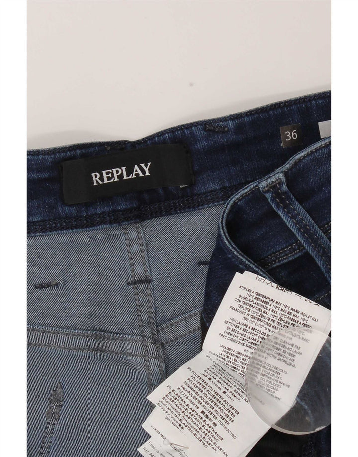 Replay Herre Slim Jeans W36 L32 Marineblå Bomuld
