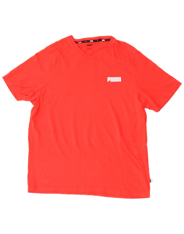 Puma Mens T-Shirt Top XL Red Cotton
