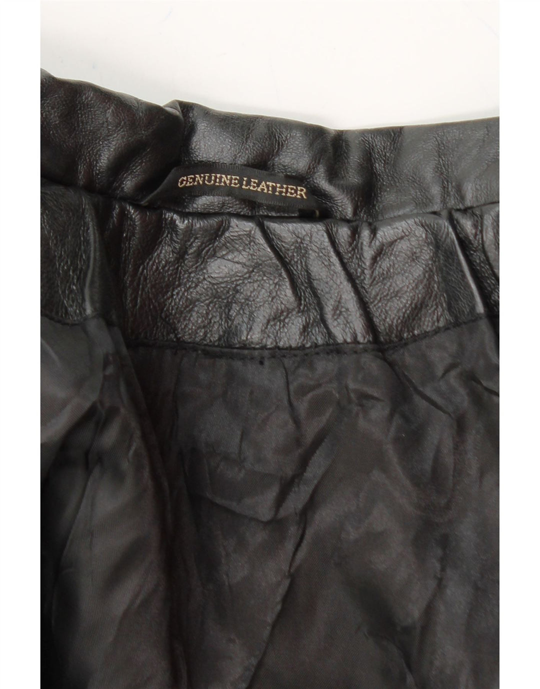 VINTAGE Womens Leather Coat UK 14 Medium Black Leather Vintage Vintage and Second-Hand Vintage from Messina Hembry 