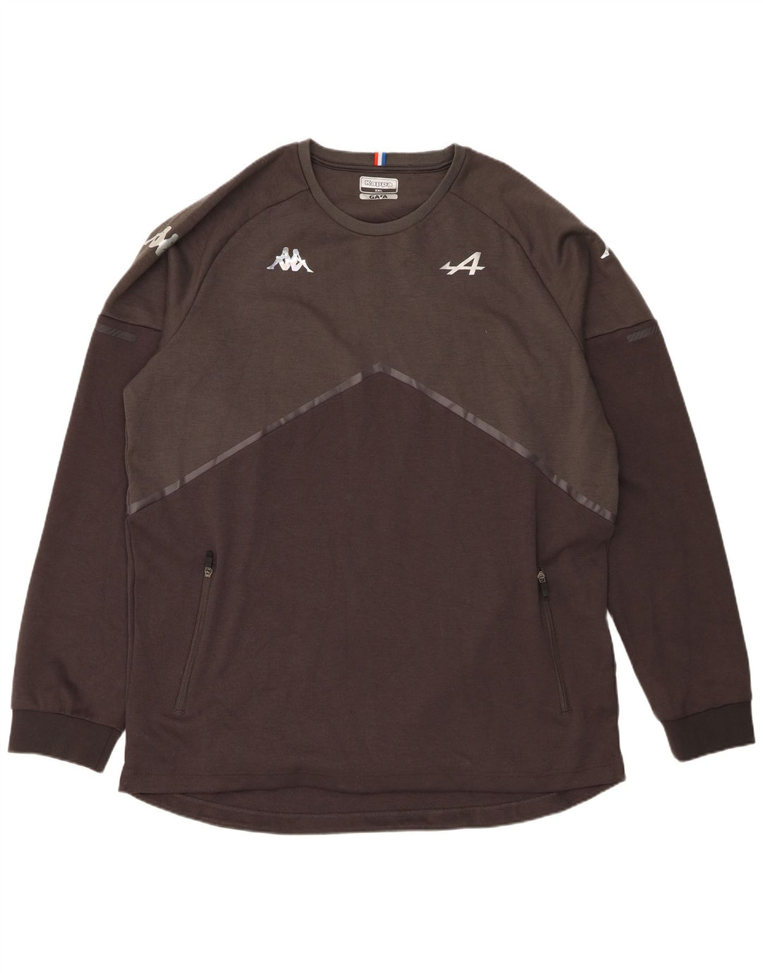 Kappa Herre Grafisk Top Langærmet 5XL Grå Polyester