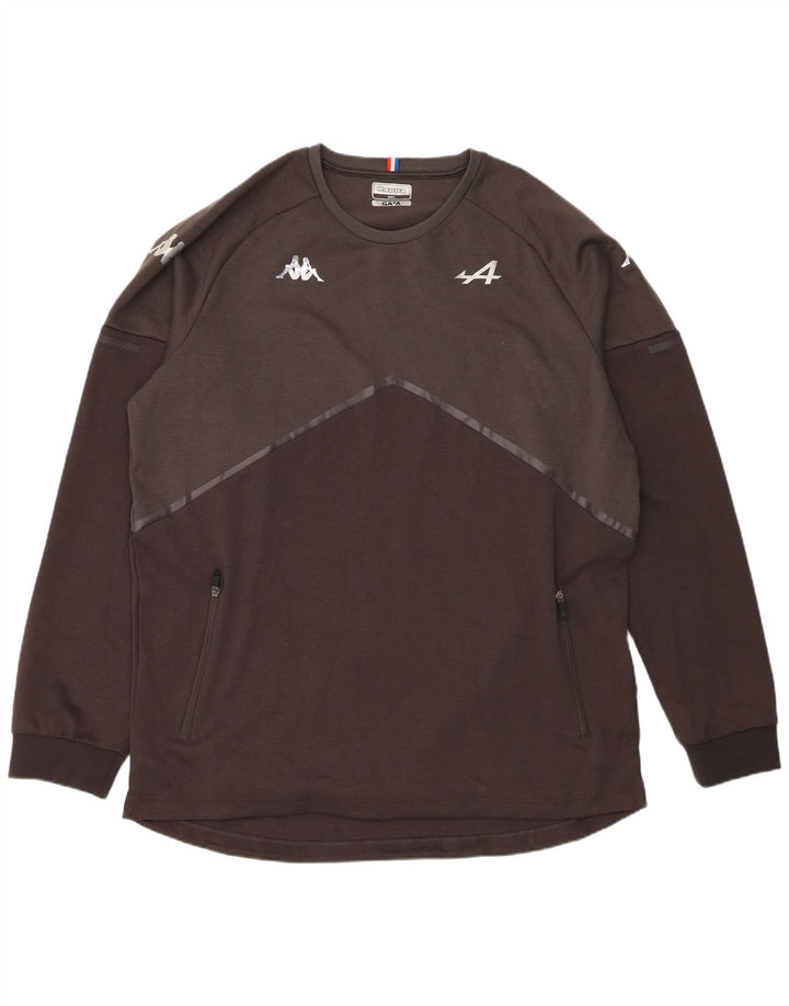 Kappa Herre Grafisk Top Langærmet 5XL Grå Polyester