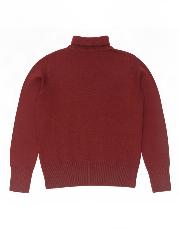 Marks & Spencer Dame Rullehals Sweater UK 12 Medium Burgundy
