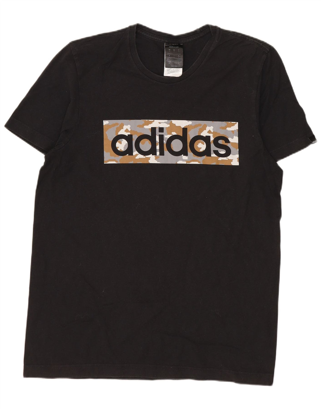 ADIDAS Grafisk T-shirt top til mænd, lille sort bomuld