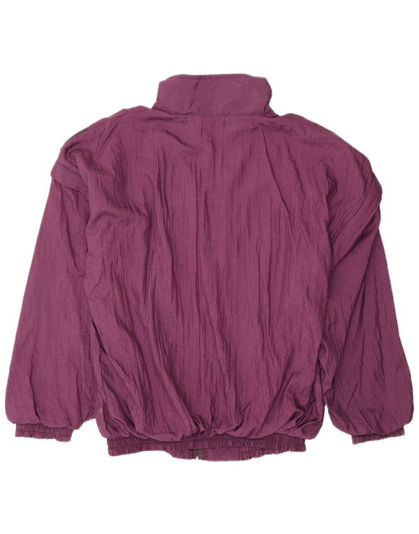 Vintage træningsdragt til mænd Top jakke 2XL Maroon Colourblock Nylon