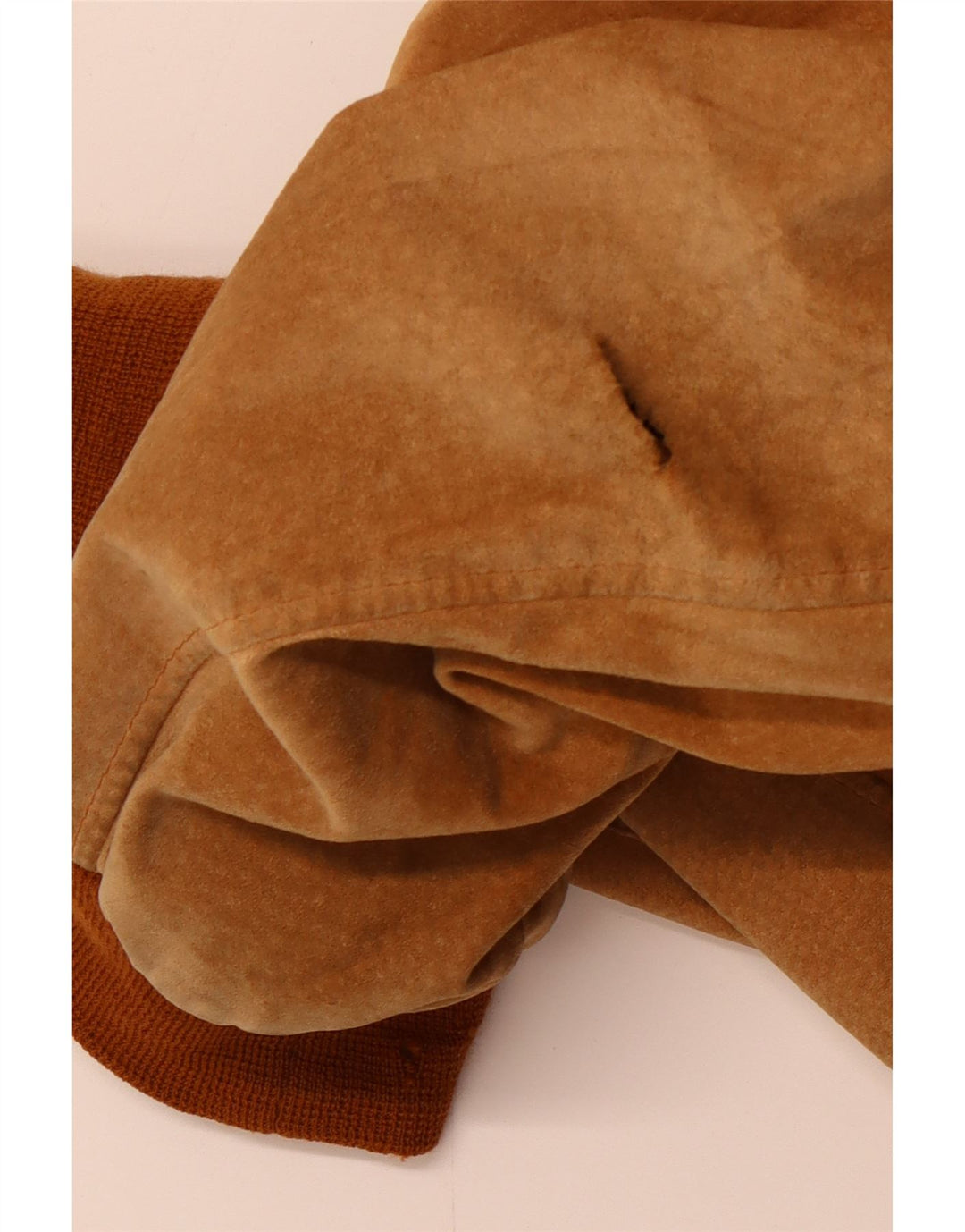 VINTAGE Bomberjakke i ruskind til mænd UK 42 XL brunt læder