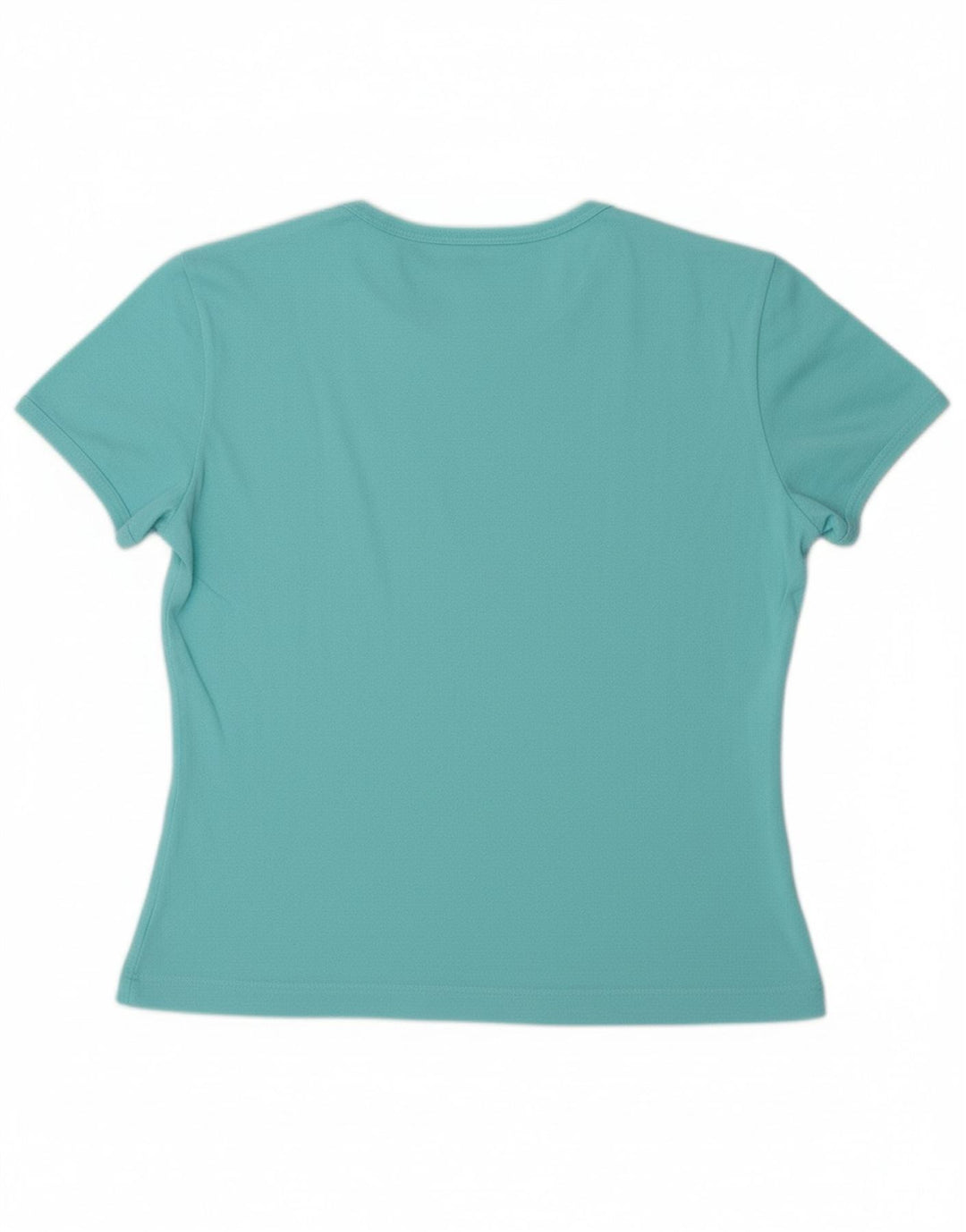 LACOSTE Womens T-Shirt Top Size 42 Large Turquoise Cotton