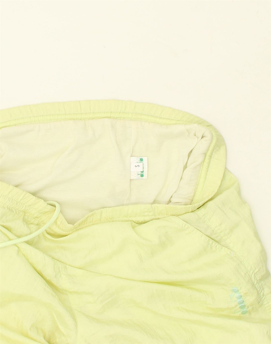 DIADORA Mens Tracksuit Trousers Small Yellow Nylon | Vintage Diadora | Thrift | Second-Hand Diadora | Used Clothing | Messina Hembry 