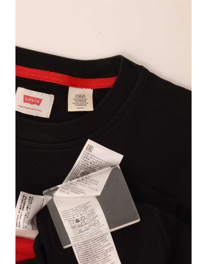 Levi's Grafisk Sweatshirt-trøje til mænd, lille sort Colourblock Bomuld