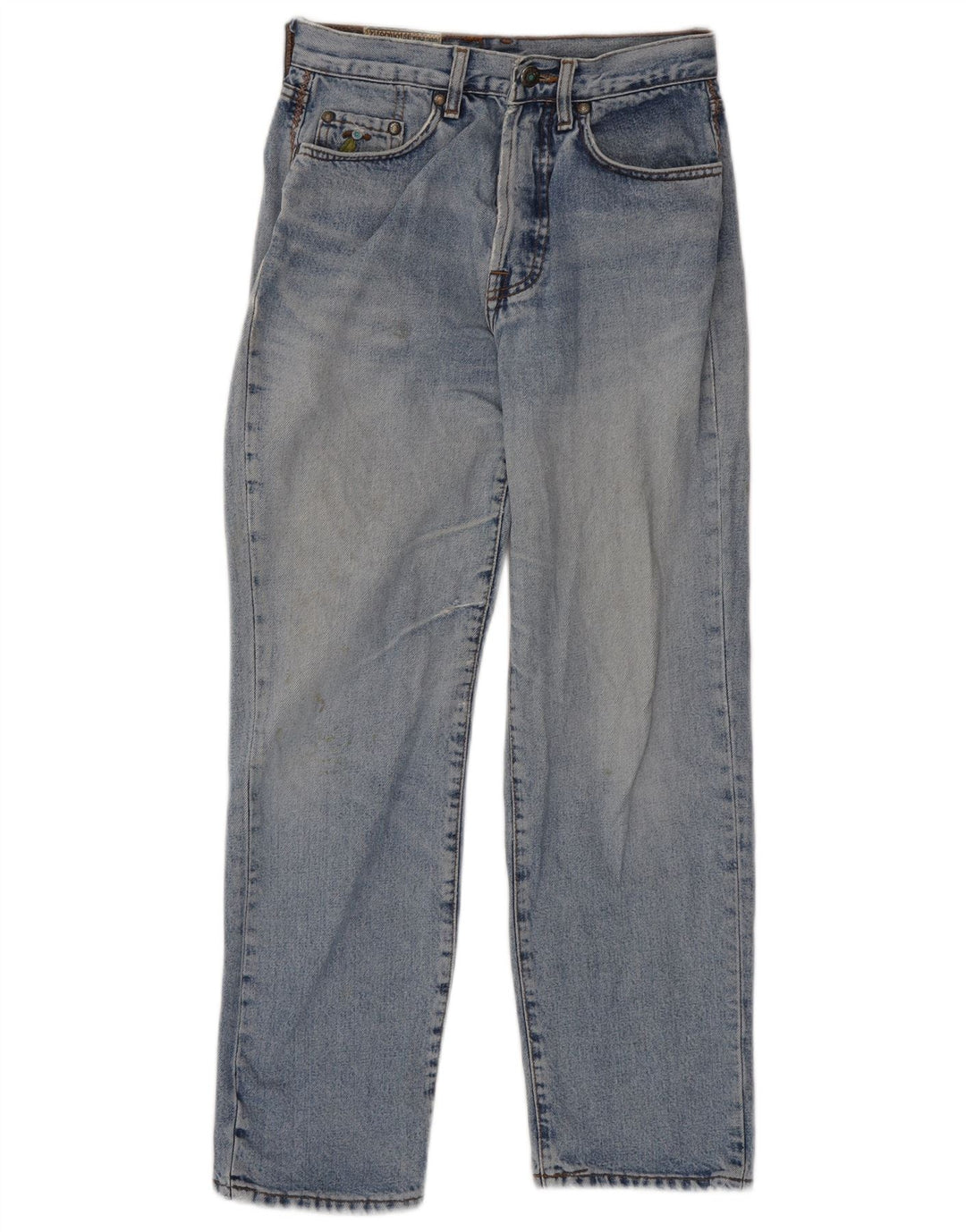 VINTAGE Womens Cropped Jeans W28 L26 Blue Cotton