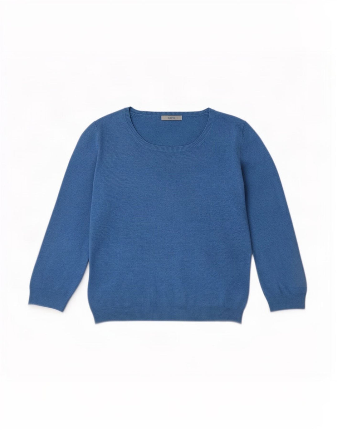 Marks & Spencer Dame Boat Neck Jumper Sweater UK 12 Medium Blue