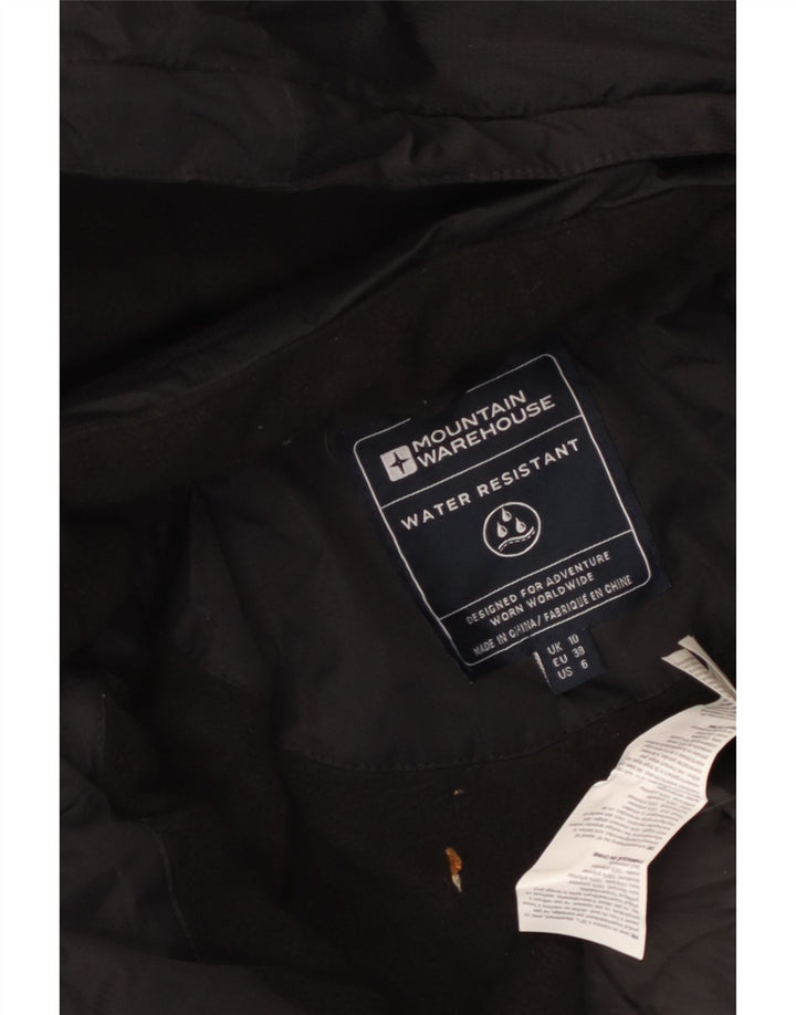 Mountain Warehouse Dame Windbreaker Jacket UK 10 Small Black Colourblock