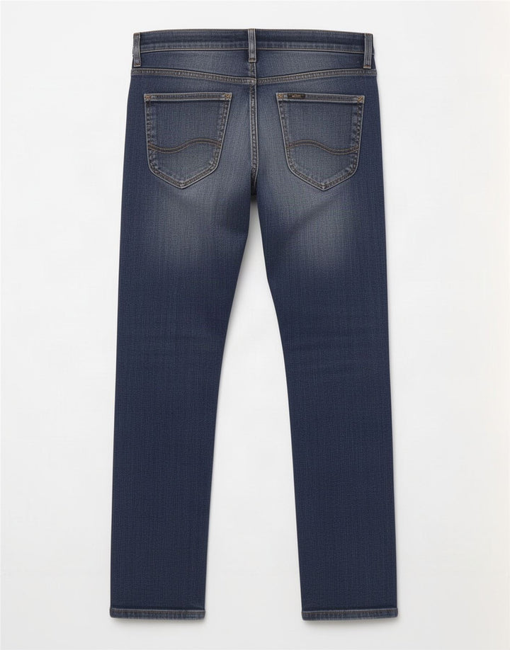 Lee Dame Powell Slim Jeans W32 L29 Blå Bomuld