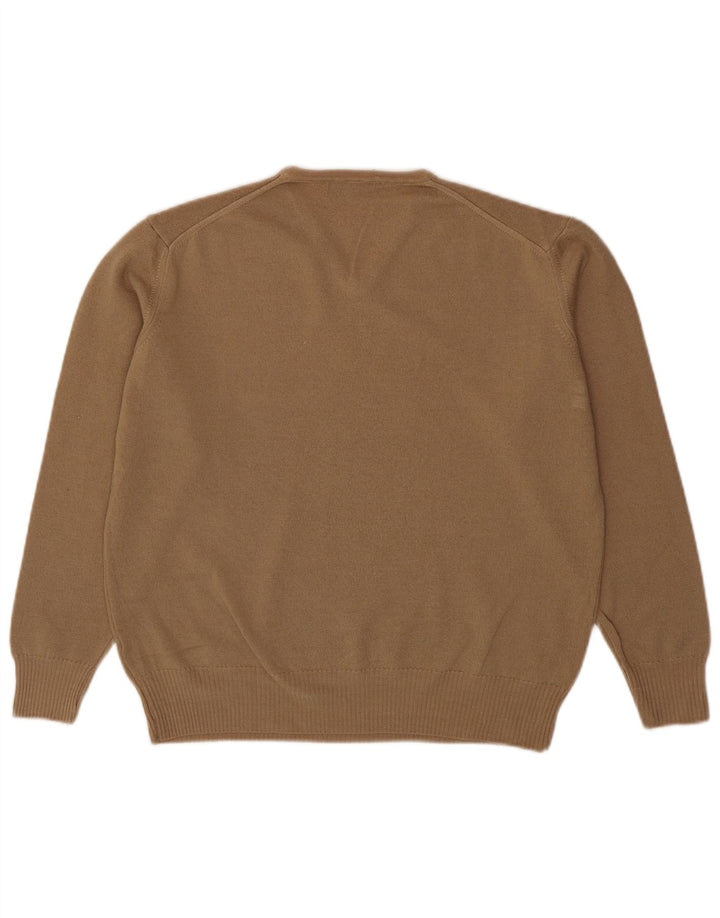 Zara Herre V-hals sweater XL Brun Uld