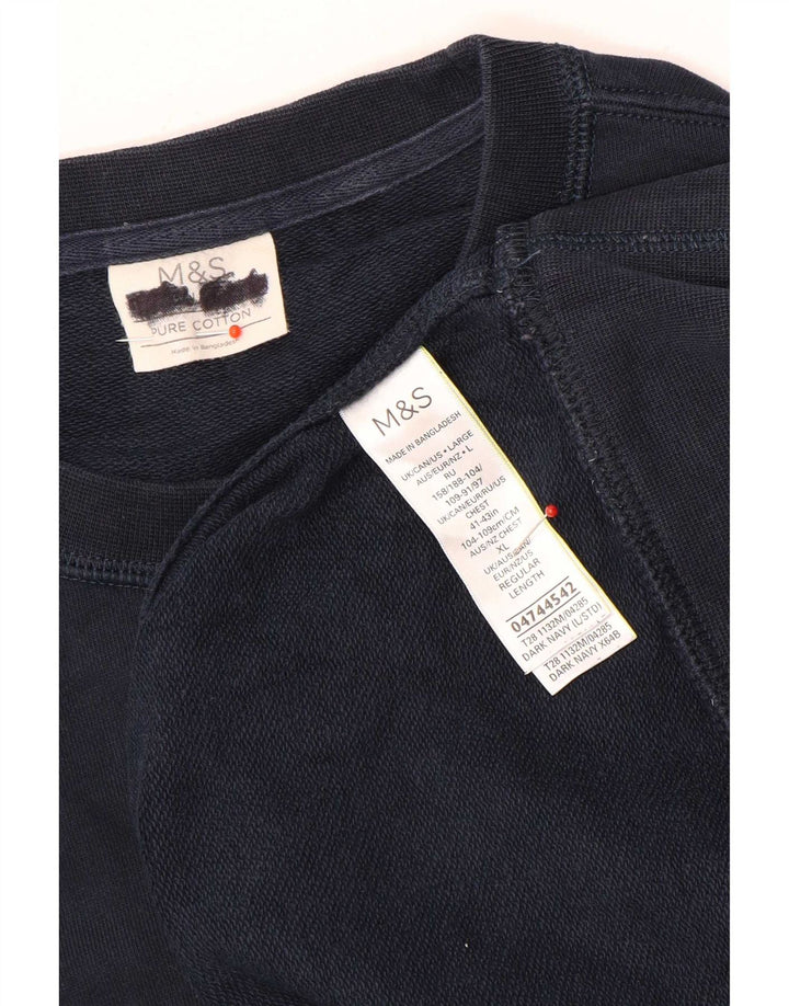 Marks & Spencer Sweatshirt til mænd Stor marineblå bomuld