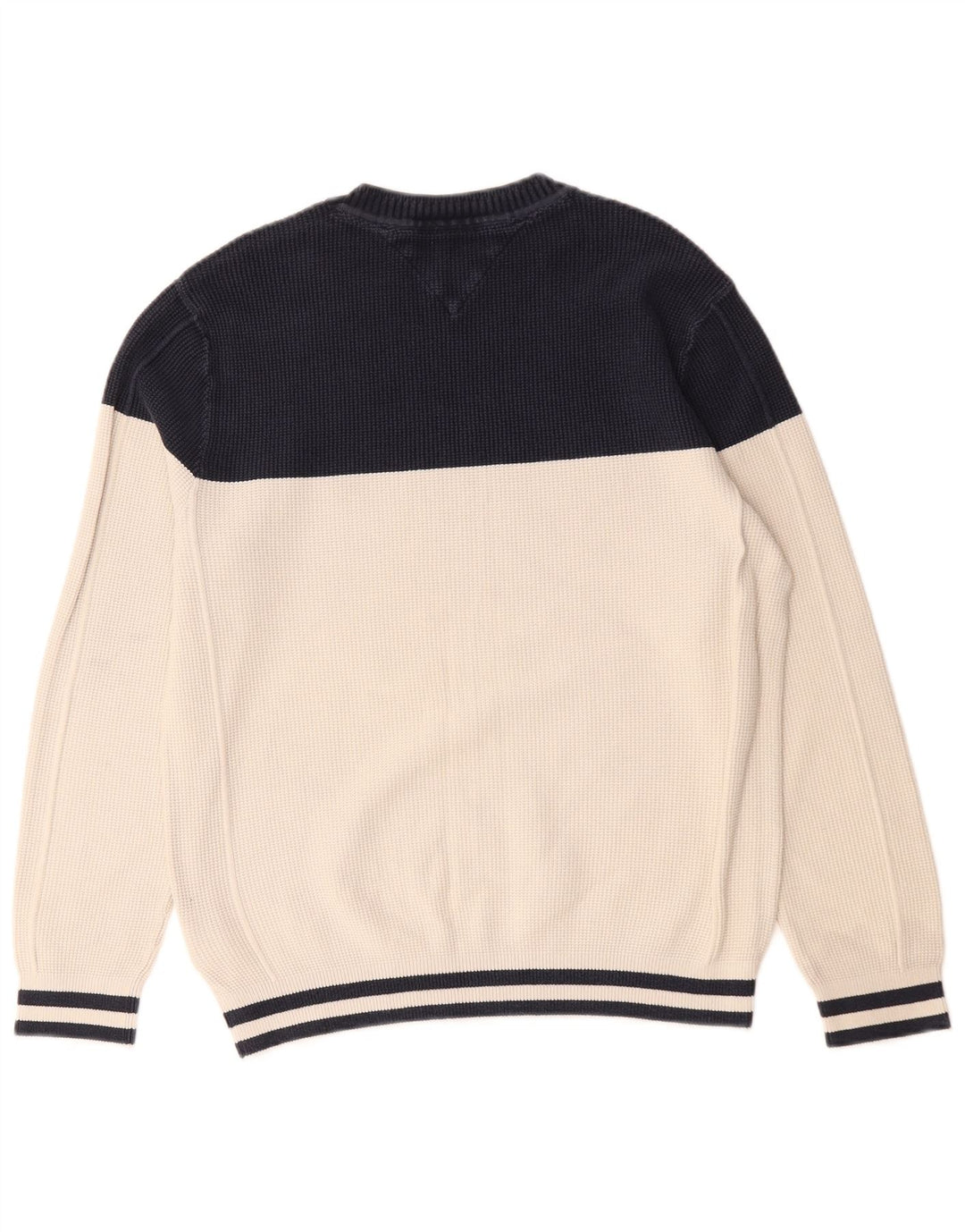Tommy Hilfiger Herre Crew Neck sweater Medium Off White Colourblock