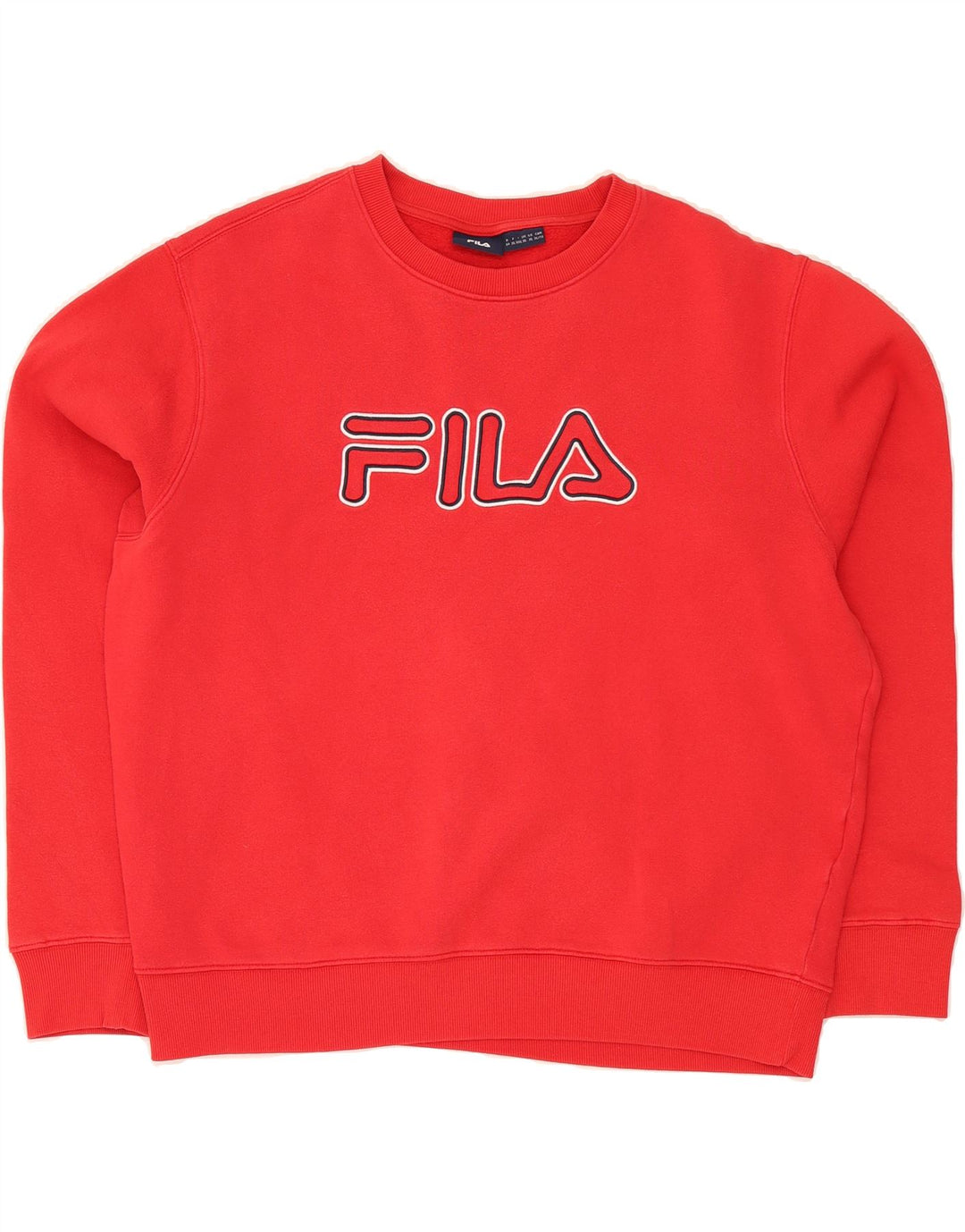 FILA Mens Graphic Sweatshirt Jumper XL Red Cotton Vintage Fila and Second-Hand Fila from Messina Hembry 