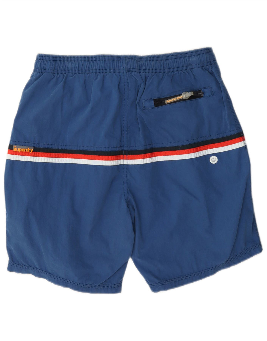 Superdry Grafiske svømmeshorts til mænd Medium marineblå Colourblock Bomuld