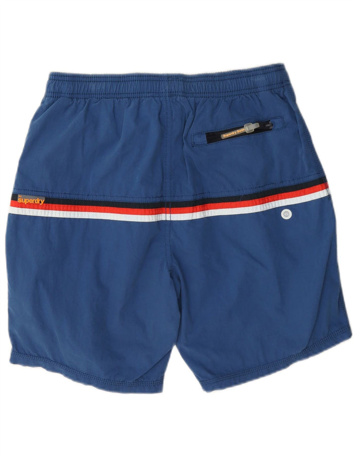 Superdry Grafiske svømmeshorts til mænd Medium marineblå Colourblock Bomuld