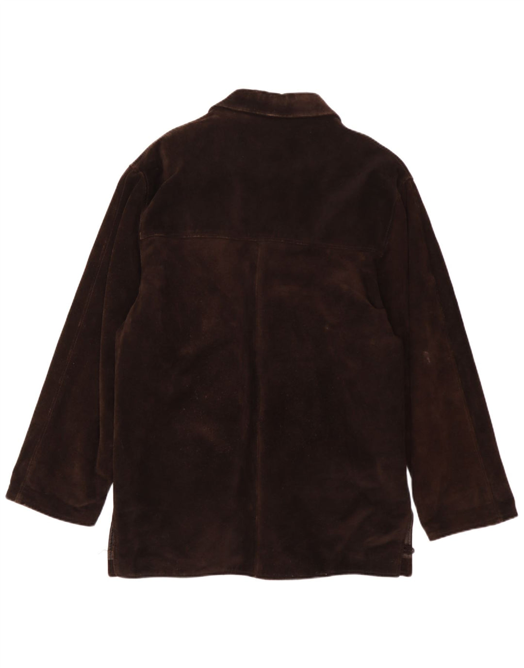 Vintage Herre Ruskind Windbreaker Coat UK 40 Stor Brun Læder