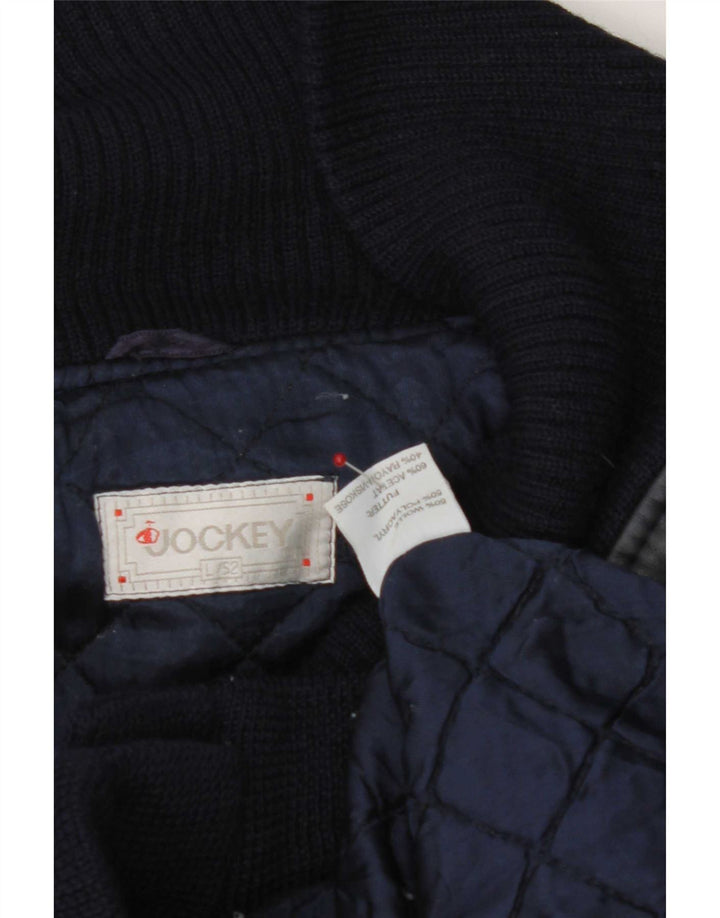 Jockey Herre Cardigan Sweater IT 52 Stor Marineblå Uld