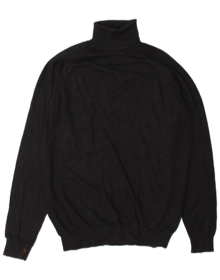 Zara Dame Rullehals Sweater UK 10 Lille Sort