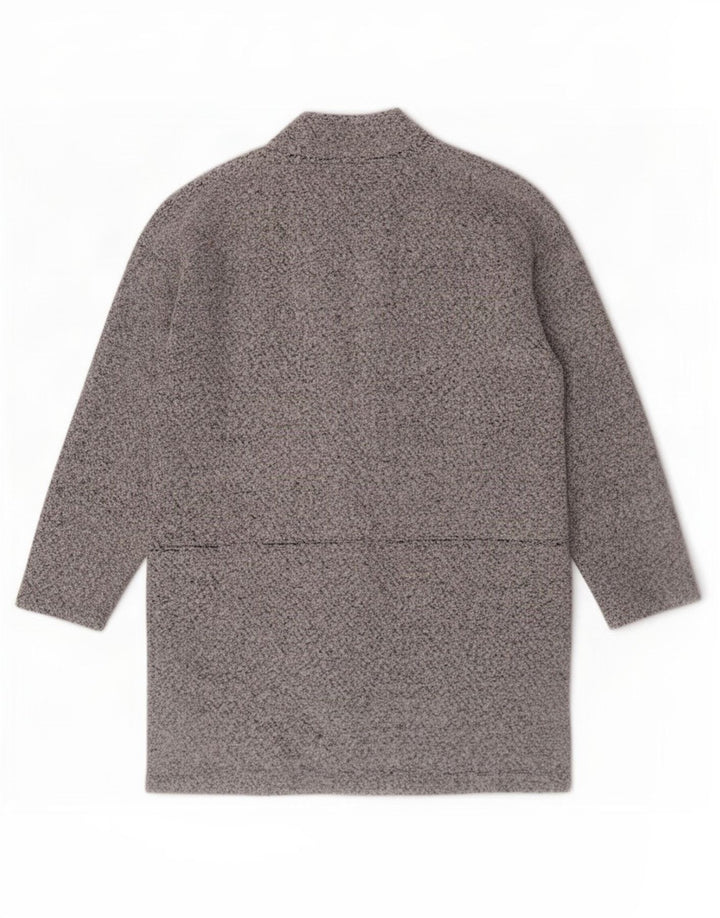 Marks & Spencer Womens Open Overcoat UK 12 Medium Grey Polyester
