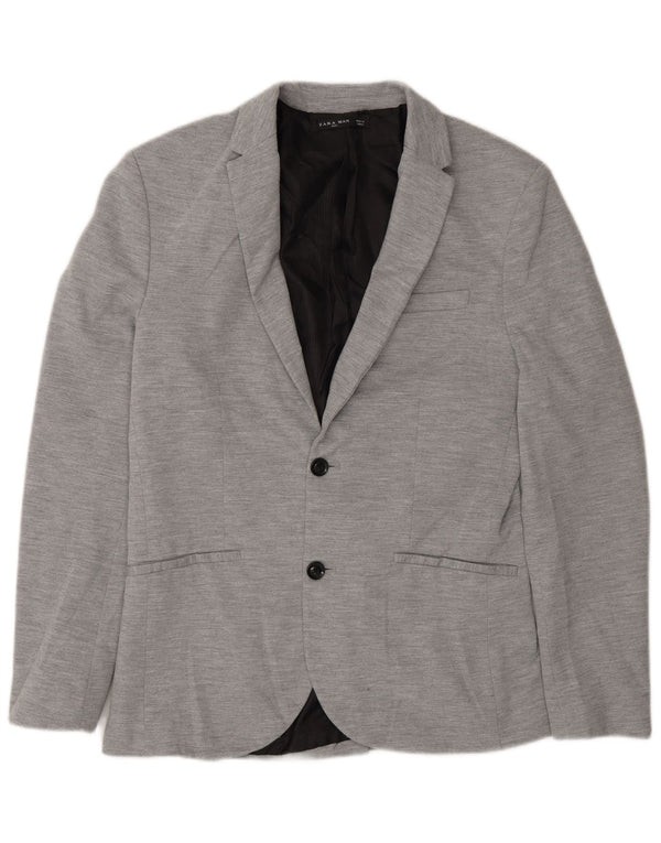 Zara Herre 2-knaps blazerjakke UK 40 Large Grå