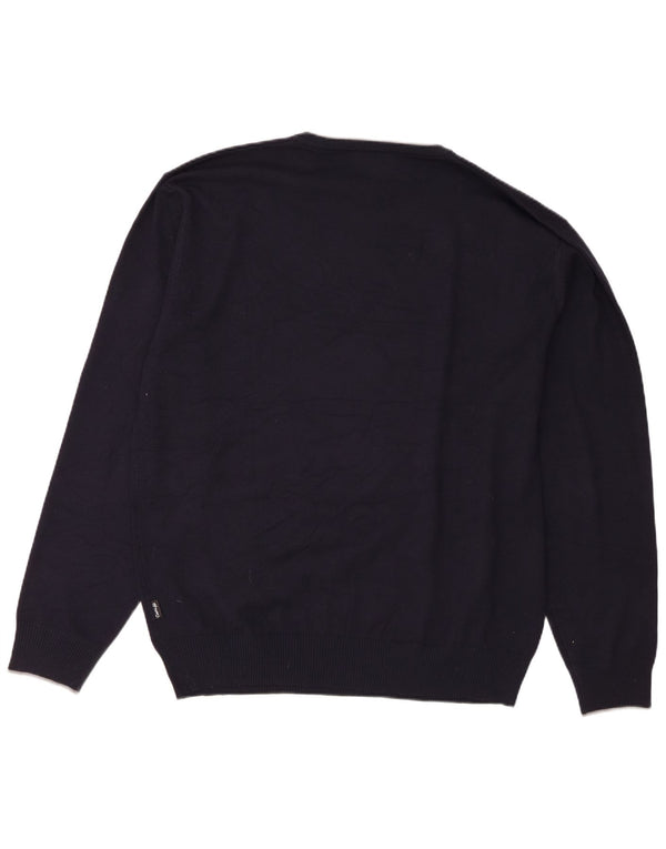 Coveri herre rund hals sweater 3XL marineblå viskose