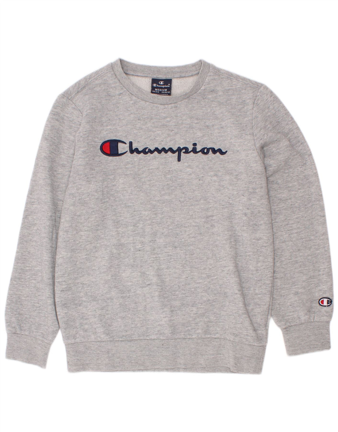 Champion Drenge Grafisk Sweatshirt Jumper 9-10 år Medium Grå Flecked