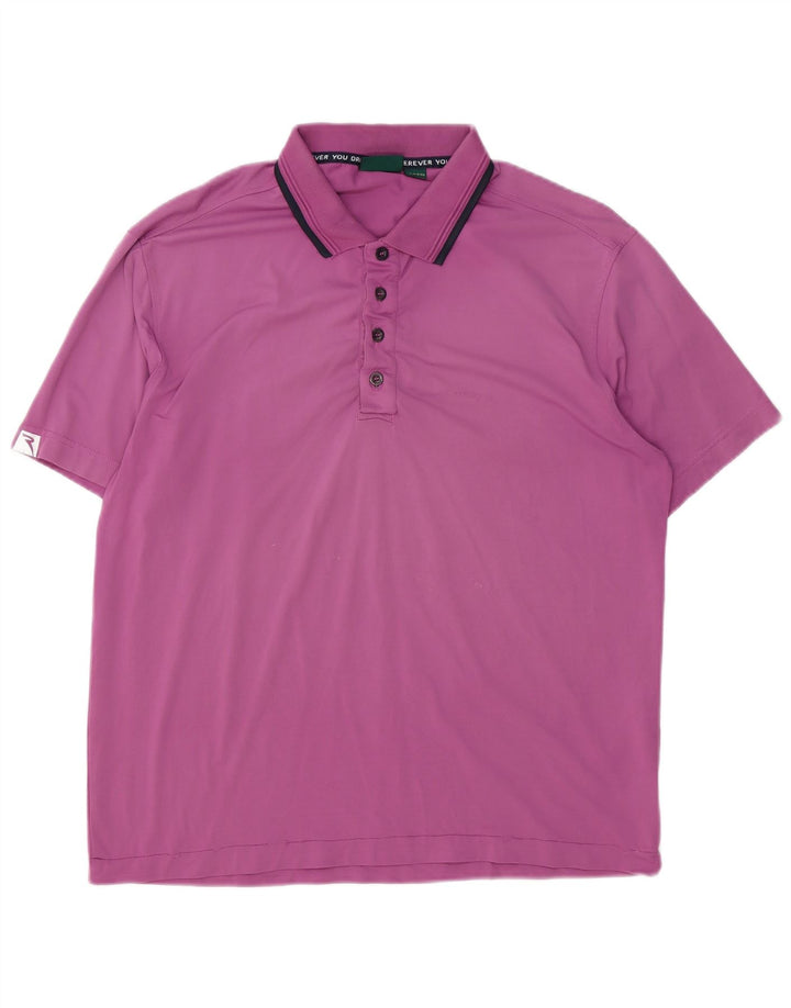 Chervo Herre Polo Shirt IT 52 Stor Lilla Nylon